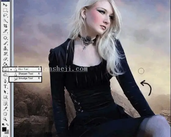 场景合成，合成一个美女在深山的神秘场景_www.haoyidiansheji.com
