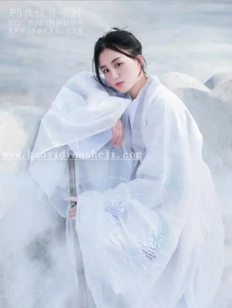 烟雾效果，通过PS给人物营造美轮美奂的仙境效果_www.haoyidiansheji.com