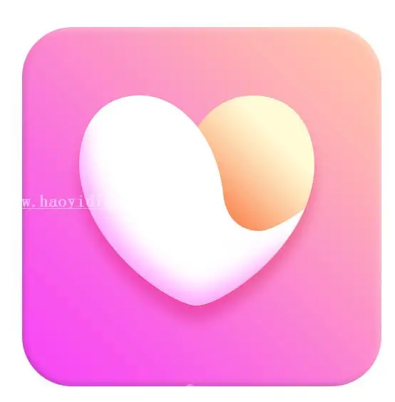 图标制作，用PS设计制作一款心形APP软件图标_www.haoyidiansheji.com