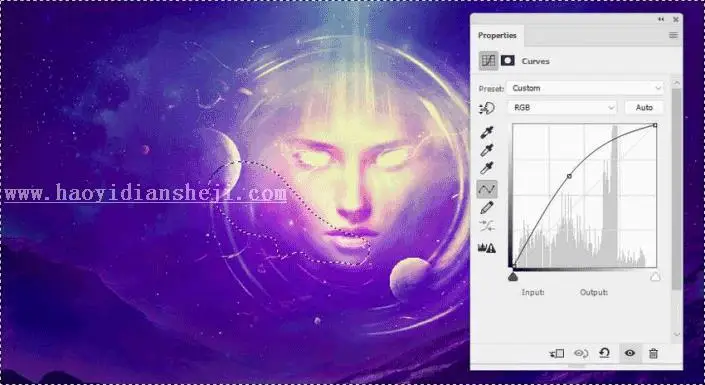 场景合成，用PS合成一个抽象的超现实科幻人物_www.haoyidiansheji.com