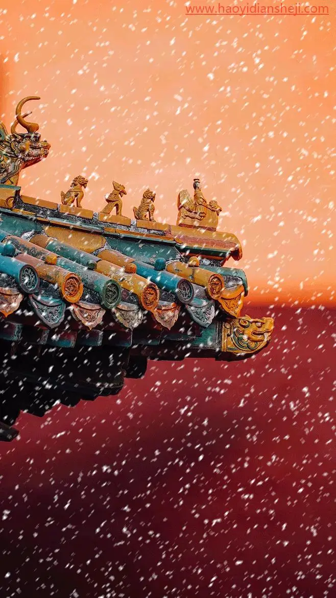 下雪效果，绘制唯美的雪景动图_www.haoyidiansheji.com