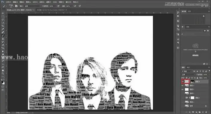 海报制作，通过PS制作简洁的复古人像海报_www.haoyidiansheji.com