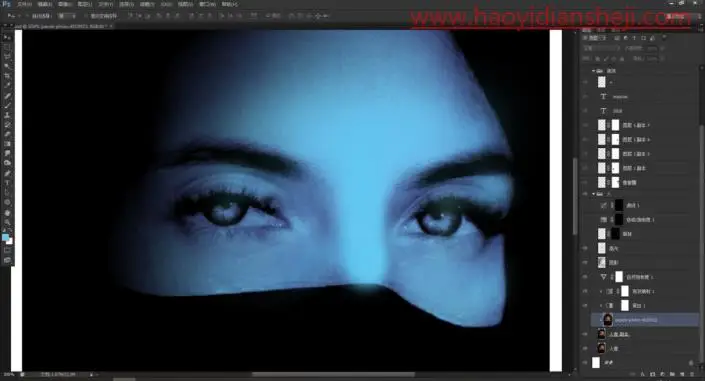 海报制作，设计一框媲美影视海报的神秘科幻大片_www.haoyidiansheji.com