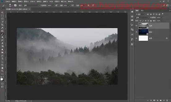 梦幻合成，通过PS合成人物与月亮对话的梦幻场景_www.haoyidiansheji.com
