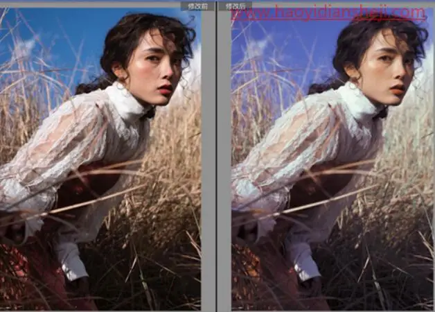 LR复古色调，通过LR给把人像制作成复古感效果_www.haoyidiansheji.com