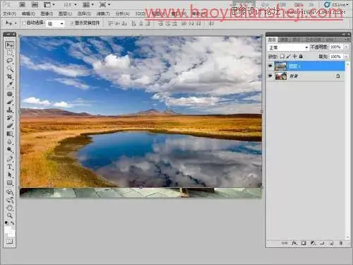 换背景，通过PS给古建筑背景下的人像添加蓝天白云_www.haoyidiansheji.com