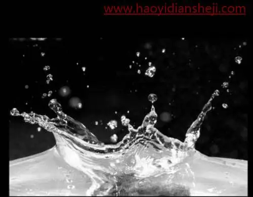 水滴字，制作一款夏日清凉的水滴字体_www.haoyidiansheji.com