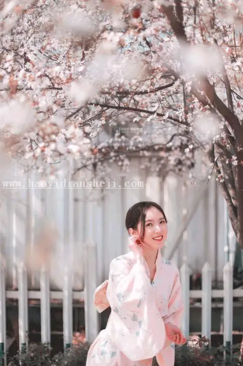 人像调色，通过PS调出三月樱花照片_www.haoyidiansheji.com