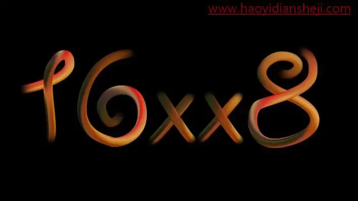 3D文字，通过PS制作色彩斑斓的3D文字_www.haoyidiansheji.com