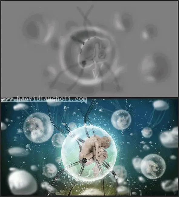场景合成，用ps制作一个美轮美奂的科幻场景_www.haoyidiansheji.com
