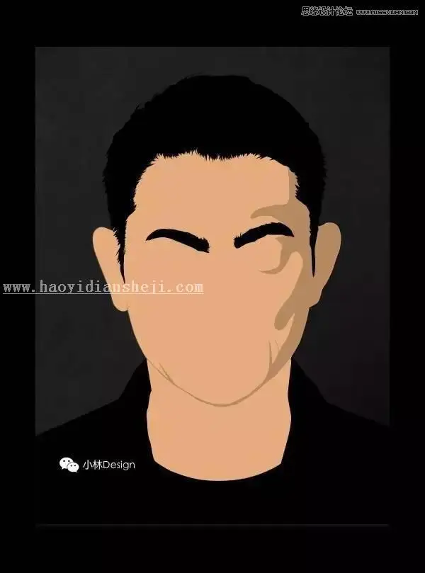 矢量效果，用PS把刘德华的照片变成矢量图_www.haoyidiansheji.com