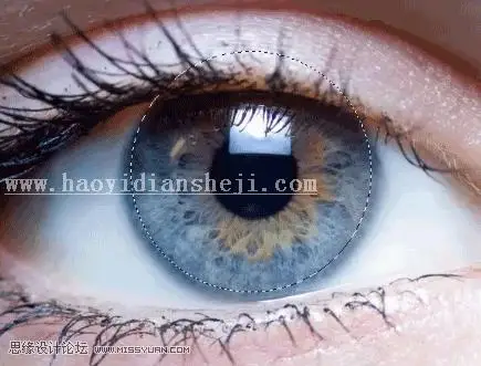 眼睛美化，通过PS给人物眼睛制作美瞳效果_www.haoyidiansheji.com