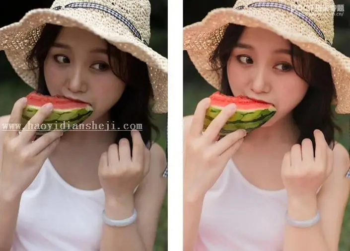 LR调色教程，通过LR给夏日人像拍出可爱甜美的韩系胶片风_www.haoyidiansheji.com