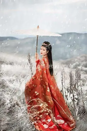 古风后期，通过PS把荒野草地变成大雪纷飞的雪景_www.haoyidiansheji.com