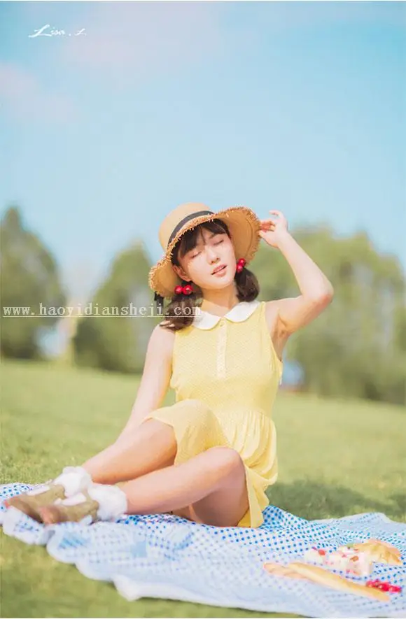 小清新，通过PS调出室外人像暖色调_www.haoyidiansheji.com