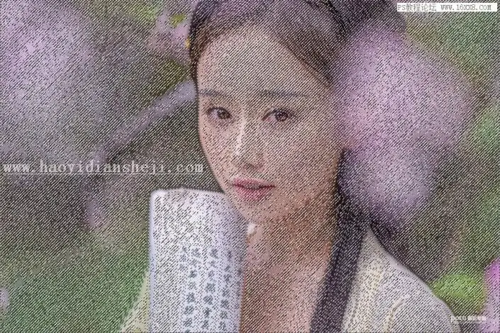 粉色效果，用PS调出古风人像甜美效果_www.haoyidiansheji.com