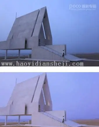 LR调色教程，通过LR调出电影质感粉蓝色调的海边教程照片_www.haoyidiansheji.com