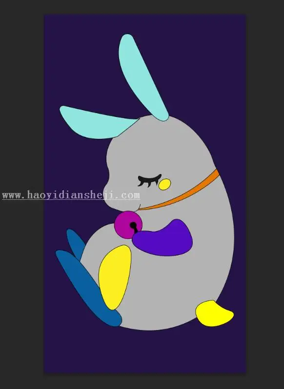 插画制作，绘制治愈系流光类插画照片_www.haoyidiansheji.com