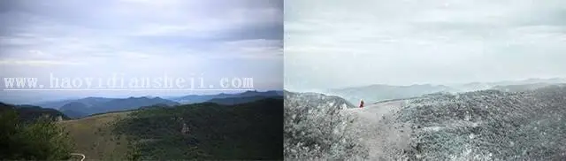 古风后期，通过PS把荒野草地变成大雪纷飞的雪景_www.haoyidiansheji.com