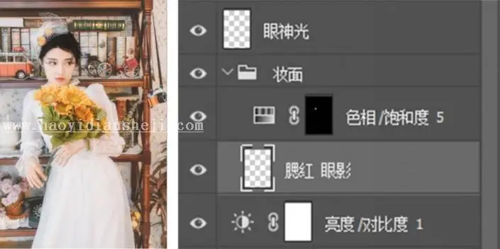 复古色，复古人像油画风格的后期调色思路_www.haoyidiansheji.com