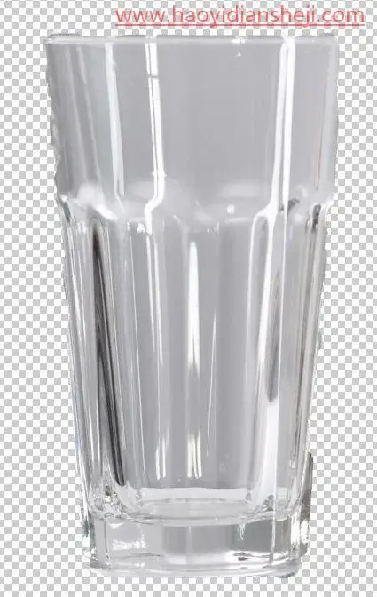 抠玻璃，通过PS抠出通透感的玻璃杯_www.haoyidiansheji.com