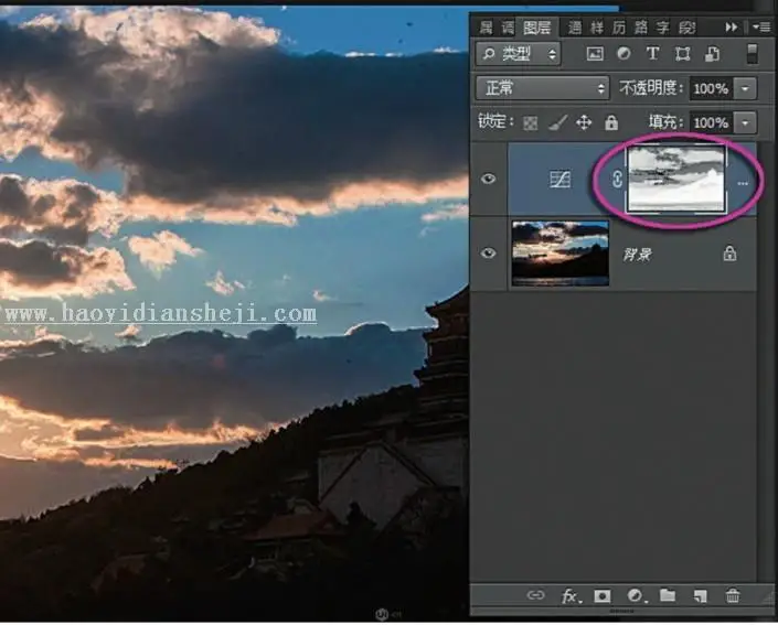 风景调色，用PS中的通道给风景照片进行高质量的调色_www.haoyidiansheji.com