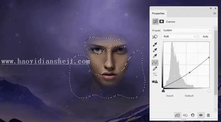 场景合成，用PS合成一个抽象的超现实科幻人物_www.haoyidiansheji.com