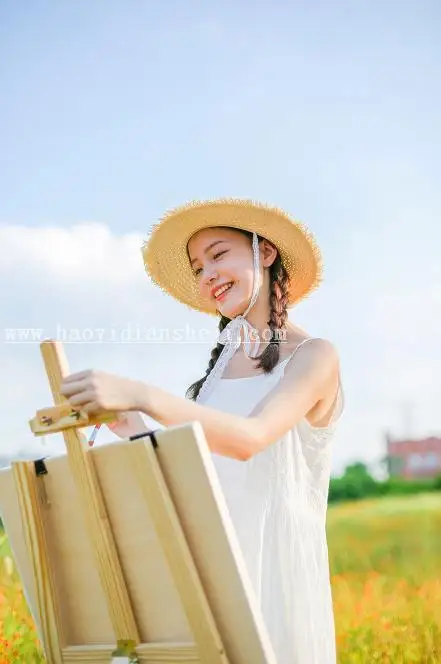 人像后期，通过PS把室外拍摄的人像调出田园少女风格的色调_www.haoyidiansheji.com