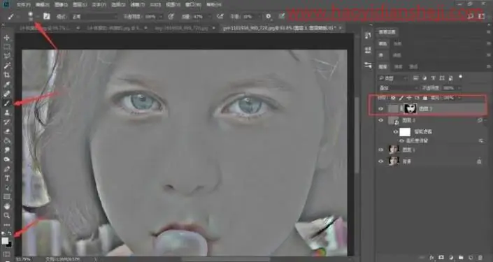 磨皮去雀斑，用高低频给人物进行磨皮去雀斑_www.haoyidiansheji.com
