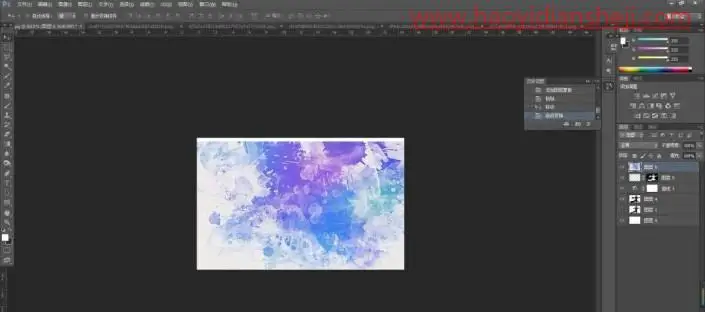 水彩效果，把斯嘉丽的照片制作成水彩效果_www.haoyidiansheji.com