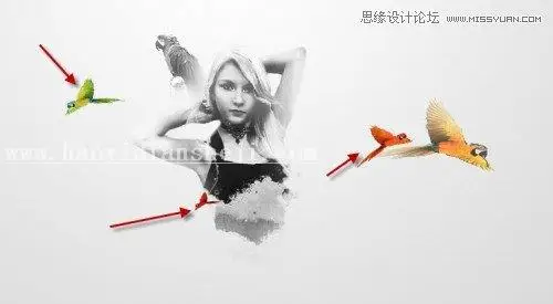 场景合成，通过PS合成抽象风格的艺术插画_www.haoyidiansheji.com