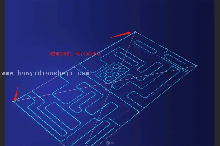 插画制作，用PS制作科技感爆棚的立体感插画_www.haoyidiansheji.com