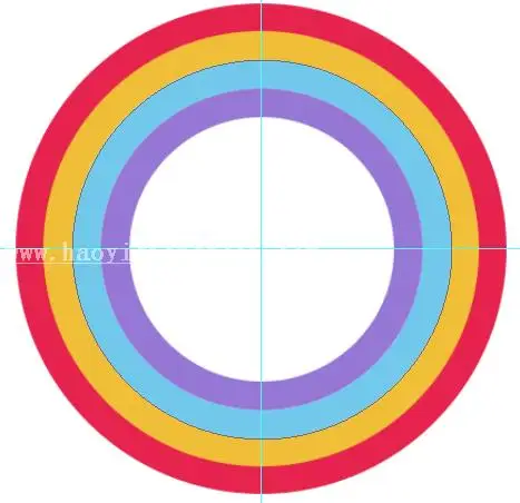 扁平化，设计扁平化风格彩虹图标_www.haoyidiansheji.com