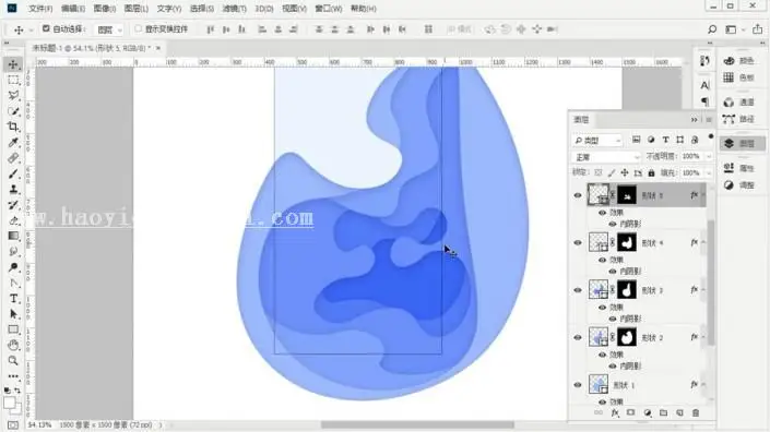 图案制作，通过渐变工具了解阶梯渐变_www.haoyidiansheji.com
