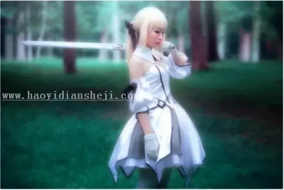 COS照片，制作冷色调COSplay照片_www.haoyidiansheji.com
