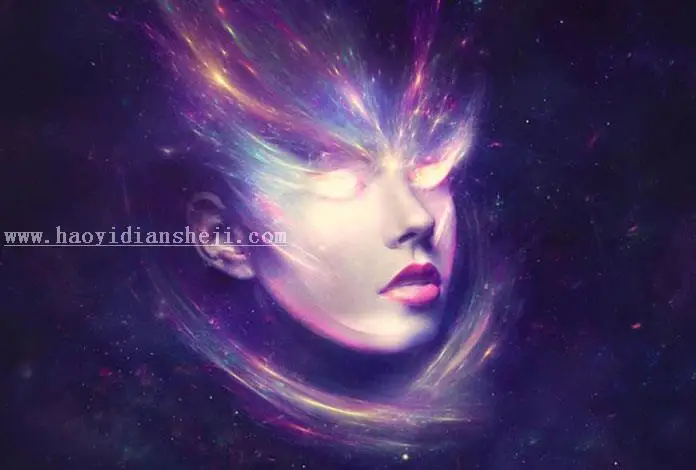 星空效果，用PS合成科幻感的星空头像_www.haoyidiansheji.com