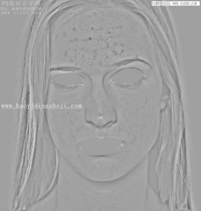 人像磨皮，用PS给人物进行系统的精细磨皮_www.haoyidiansheji.com