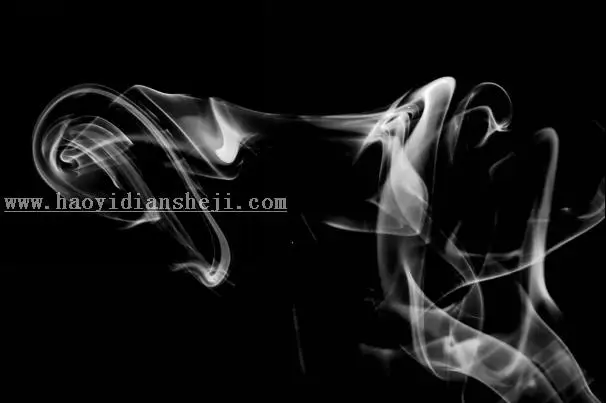 烟雾效果，用PS制作烟雾感的彩虹光线图_www.haoyidiansheji.com