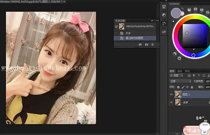 SAI教程，利用SAI和PS做转手绘手机照片_www.haoyidiansheji.com