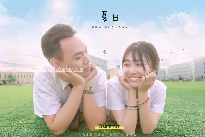 毕业照，小清新毕业照的调色及天空的合成方法_www.haoyidiansheji.com