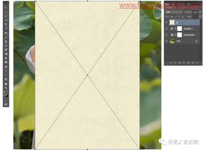 古风后期，在PS中打造淡雅古风青荷人像_www.haoyidiansheji.com