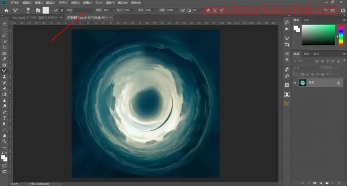 创意合成，制作一款科幻十足的月球之门创意海报_www.haoyidiansheji.com