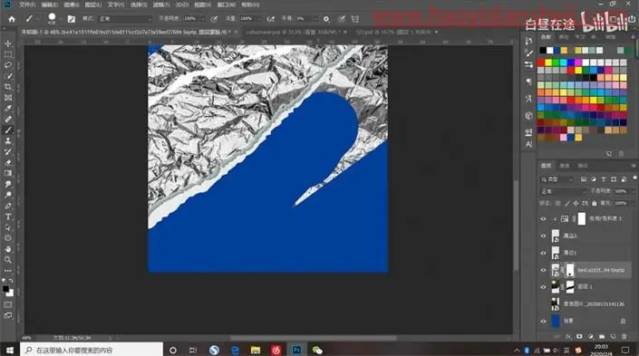 海报制作，在PS里创作明星撕边效果海报_www.haoyidiansheji.com