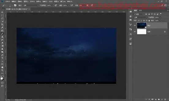梦幻合成，通过PS合成人物与月亮对话的梦幻场景_www.haoyidiansheji.com