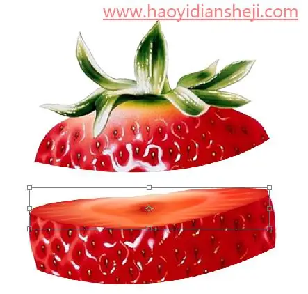 切割效果，绘制水果切割效果_www.haoyidiansheji.com