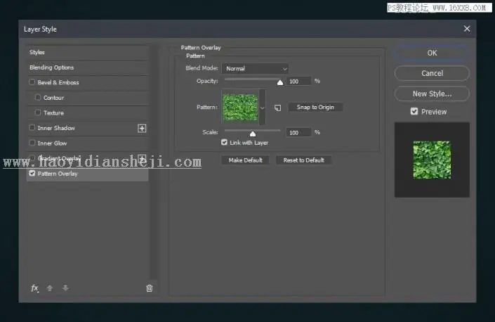 立体字，用PS制作绿叶构成的3D立体字_www.haoyidiansheji.com