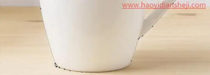 抠杯子，简单的抠取杯子的详细步骤_www.haoyidiansheji.com