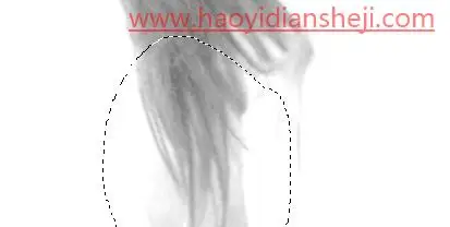 通道抠图，用ps中的通道抠出受光不均匀的人物发丝照片_www.haoyidiansheji.com