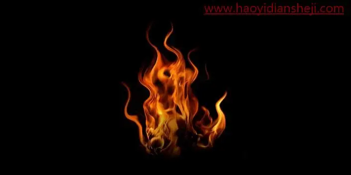 字体设计，通过PS制作精美的火焰字_www.haoyidiansheji.com