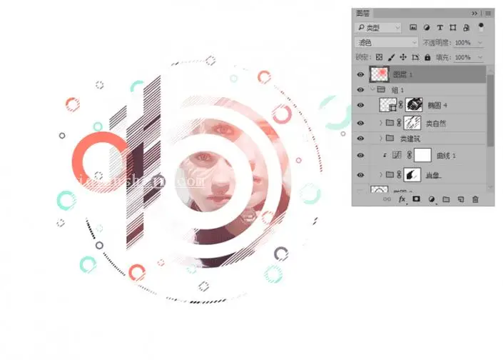 同心圆，教你制作同心圆艺术图片_www.haoyidiansheji.com
